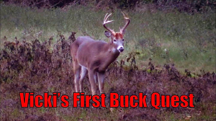 8 POINT DOWN! Vicki's First Buck! Bucks Fighting, ...