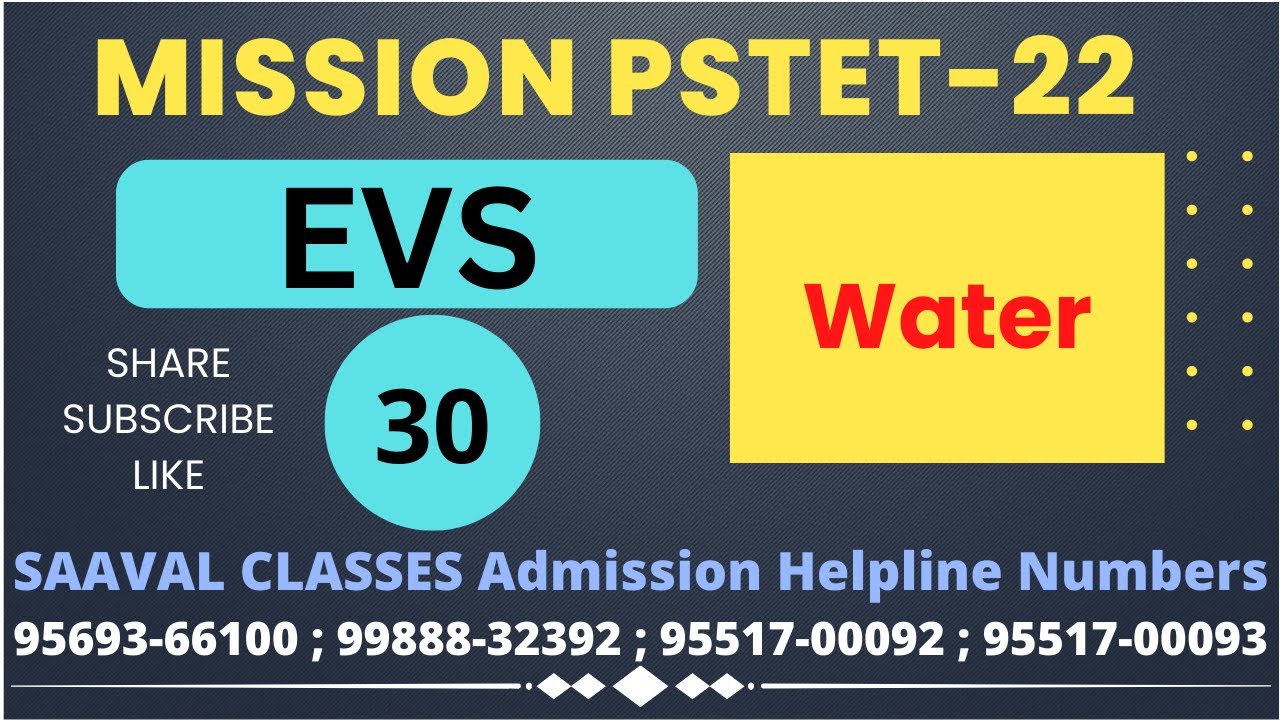 Environment Science Lec-30 Water Mission PSTET-2022