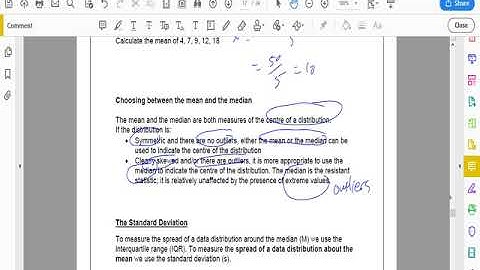 Describing centre and spread of symmetric distributions