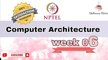 COMPUTER ARCHITECTURE WEEK 6 ASSIGNMENT ANSWERS NPTEL 2024 l NPTEL #nptel #nptelanswer