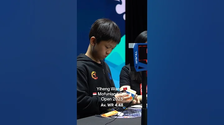 Yiheng Wang (9) World Record 3x3x3 Cube average 4.48 #shorts