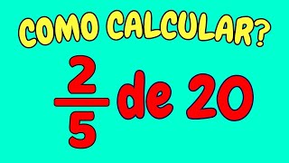 FRACTION OF A NUMBER STEP BY STEP | HOW TO CALCULATE 2/5 OF 20
