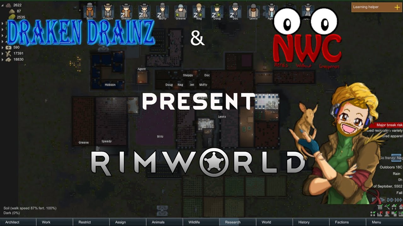 Nerds With Raids - Rimworld - Episode 38: Build AROUND the Water!