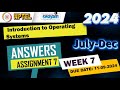 Introduction to Operating Systems|Week7|Quiz 7|Assignment 7 | NPTEL | Swayam | July-Dec 2024 #nptel