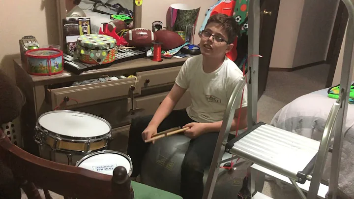 I made a makeshift drum set