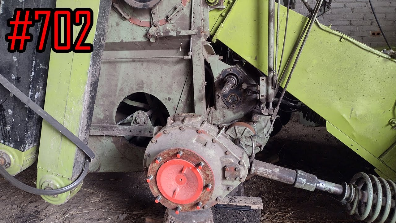 Demontaż kół wariatora, sprzęgła, wymiana pasów, wałka pierwszego biegu Claas Matador Gigant 