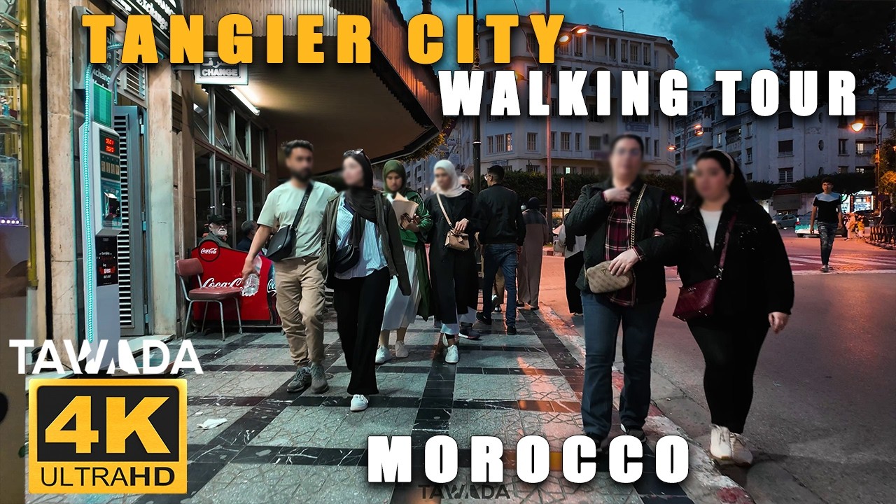 Tangier city May 2025 walking tour - Morocco 4k UHD