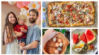 DIML: WHAT I EAT IN A DAY, my birthday!our spring garden +  new skincare, makeup & clothes!