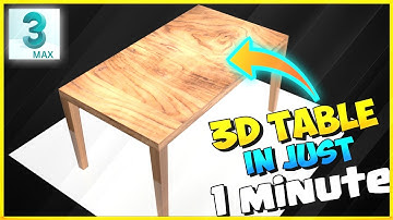 Create 3D Table In 3Ds Max In Just 1 Minute | How to create table in 3ds max | 3Ds Max 2022