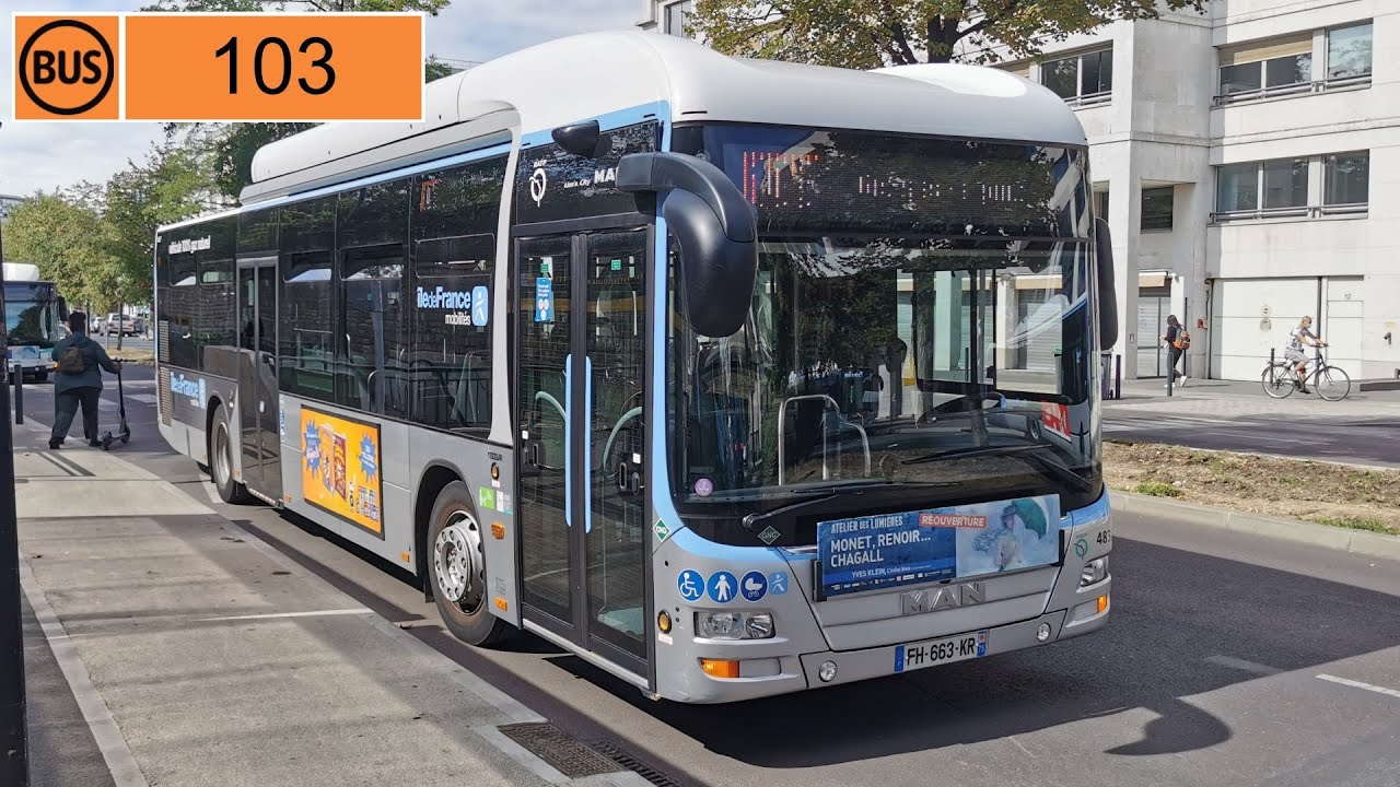 Bus 103 - Un tour complet en accéléré + le nom des arrêts