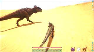 ARK  Survival Evolved - Testing Ark Addition's Ceratosaurus Speed with Carcharo