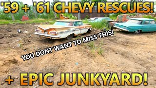 1959 Impala + 1961 Biscayne Rescued From SCRAP! Saving Parts BEFORE they get CRUSHED! (DO NOT MISS!)