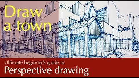 Perspective Drawing : Draw A garden 31: Streetscape in two point perspective.. monochrome. #shorts