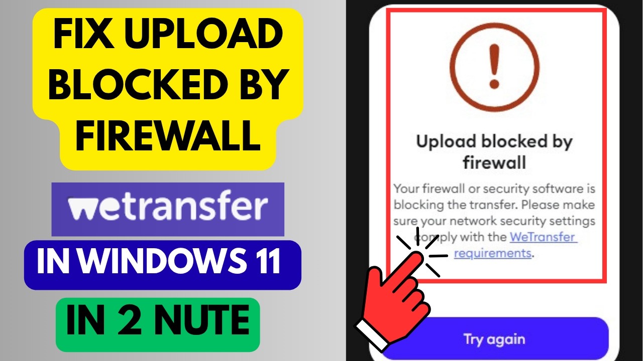 How To Fix Upload Blocked By Firewall In Wetransfer on Windows 11 - YouTube
