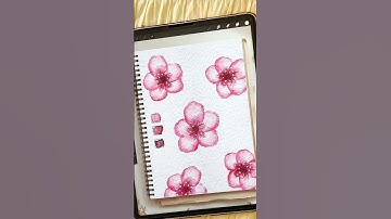 How to draw blossom flowers on procreate digital watercolor #procreate #digitalart #art #drawing