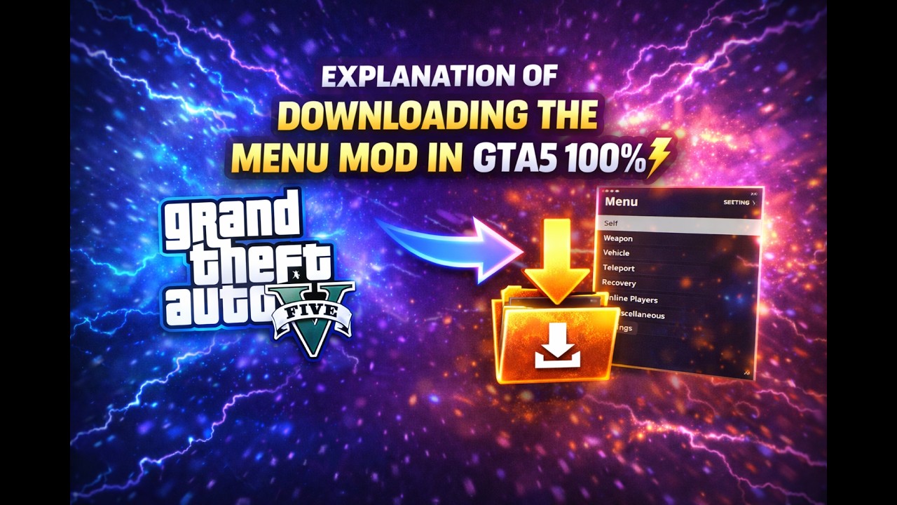 Explanation of downloading the menu mode in GTA5 100% - YouTube