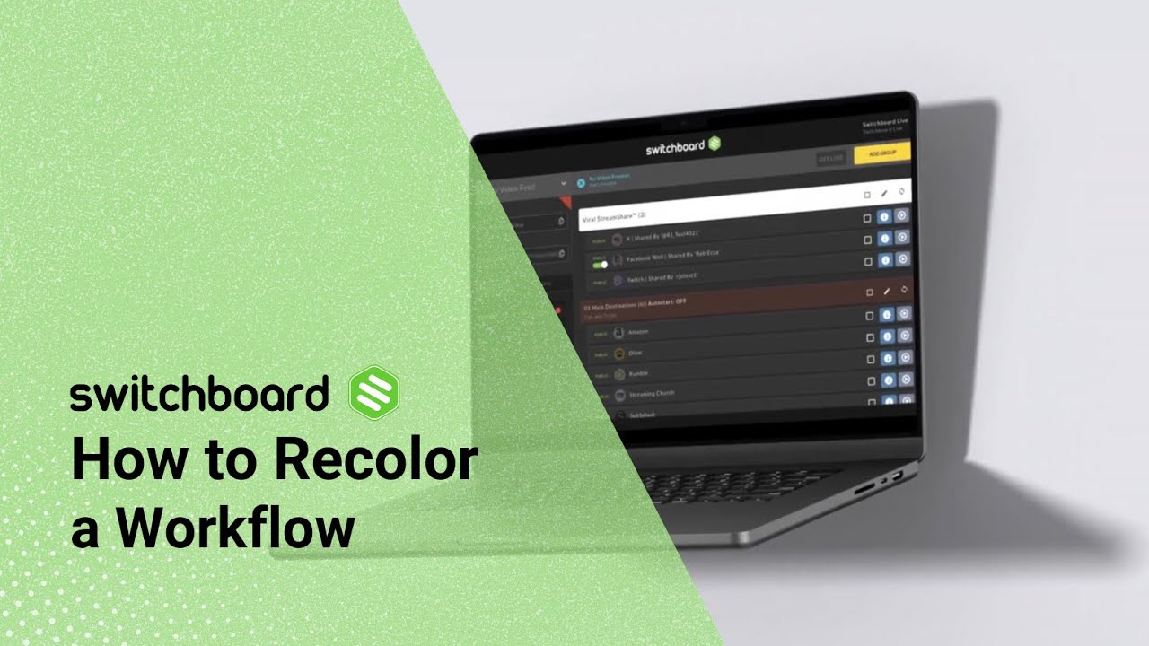 How to Recolor a workflow in your Switchboard Account