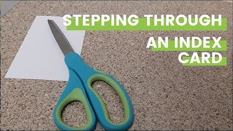 Using Math to Step Through an Index Card!