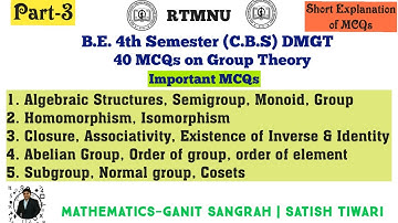 MCQ on Group Theory | DMGT | Lecture-3