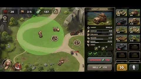 WWII Defense: RTS Army TD game Level 12 Easy (mobile)