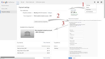 Link your Bank Account with Google Adsense for Wire Transfer