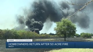 Homeowners Return After 50 Acre Fire in Waco