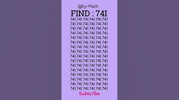 Put your visual acuity to the test by identifying the odd 74I in 5 seconds #fyp #fypシ゚ #fypyoutube
