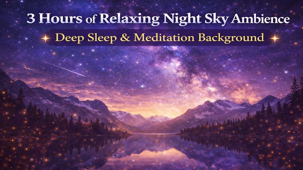 3 Hours of Relaxing Night Sky Ambience | Deep Sleep & Meditation ...