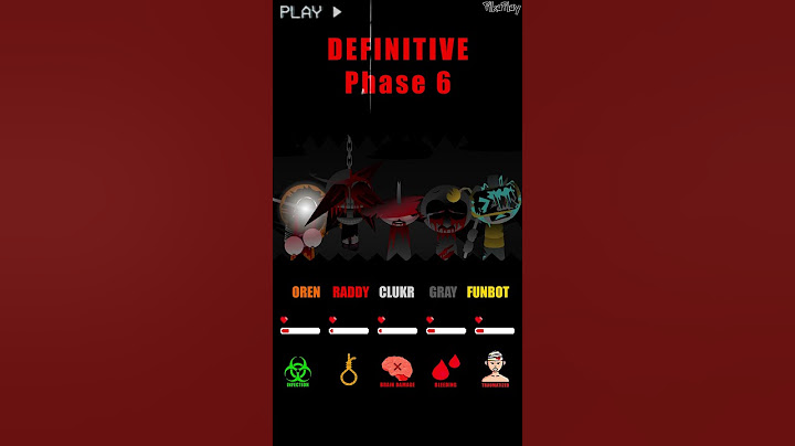 HP Bar Oren Raddy Clukr Gray Funbot in 3 - 10 Definitive Phases #sprunki  #incredibox