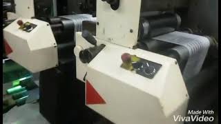 Cold foil on Nilpeter F 3000 flexo press.