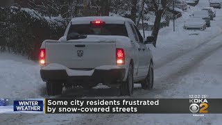 Some City Residents Frustrated Over Snow-Covered Streets