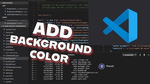 How to Add Background Color in Visual Studio Code 2025?