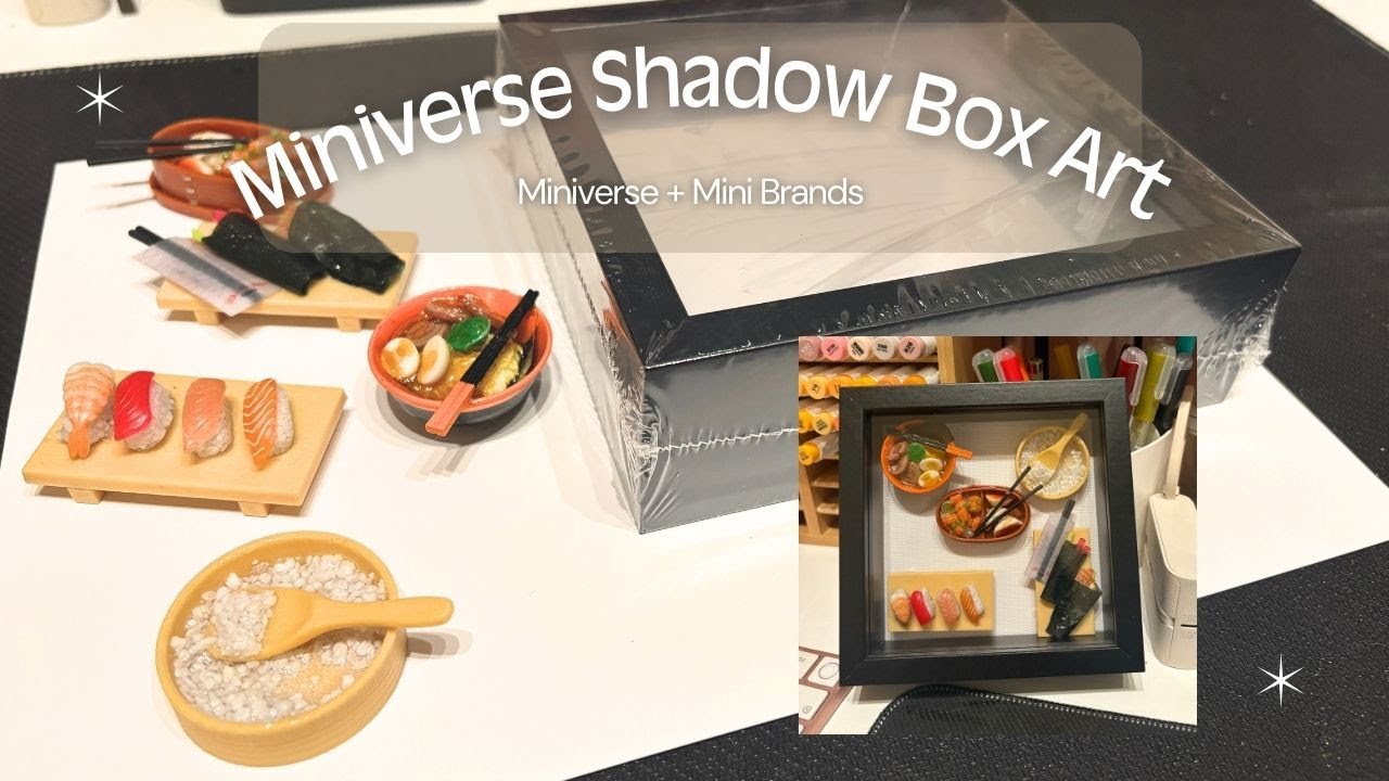 Miniverse + Mini Brands Make It Mini 🍣🍜🍱 | Creating Shadow Box Art