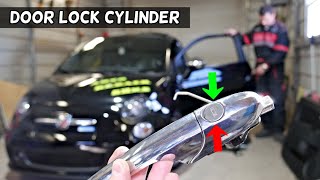 FIAT 500 DOOR LOCK CYLINDER REPLACEMENT REMOVAL