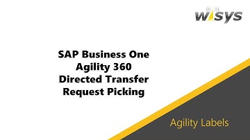Directed Transfer Request Picking in SAP Business One using WiSys Agility 360