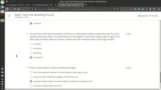 Marketing Analytics Week 1