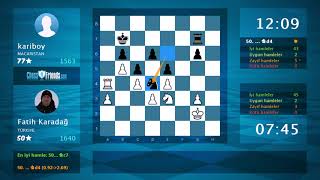 Chess Game Analysis Fatih Karadağ - Kariboy 1-0 By Chessfriendscom