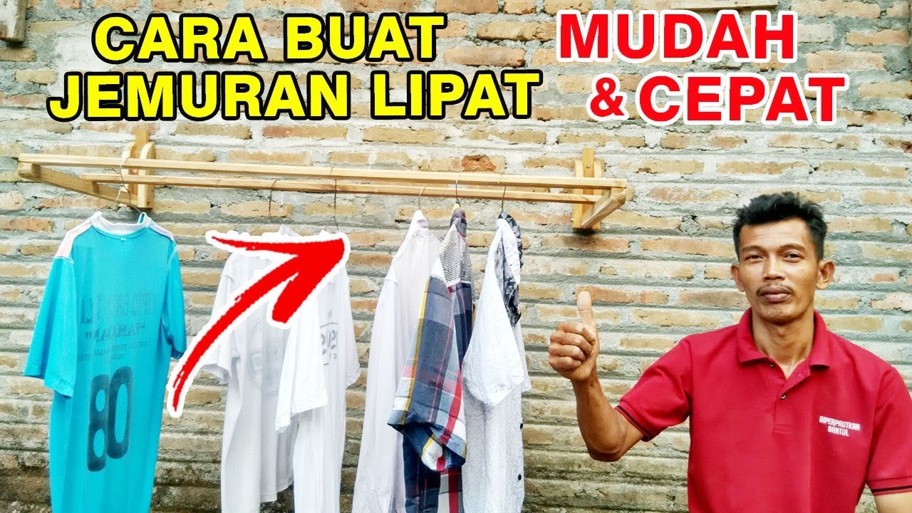 CARA MEMBUAT JEMURAN LIPAT DARI KAYU YouTube