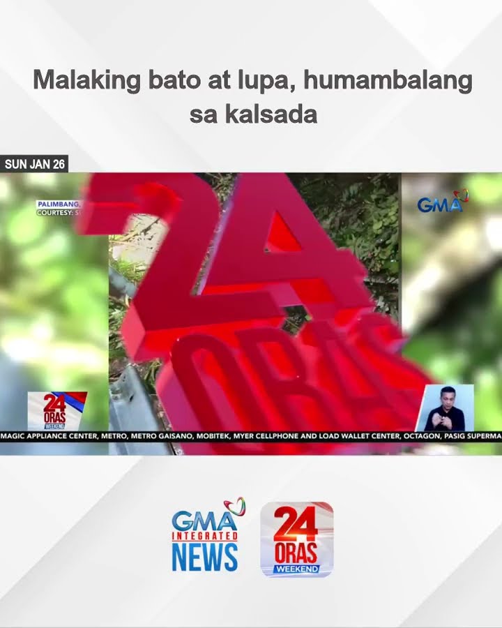 Malaking bato at lupa, humambalang sa kalsada | 24 Oras Weekend