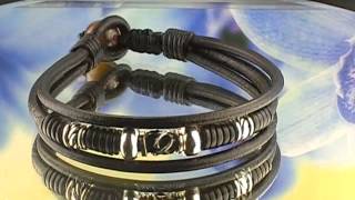 Simon Sebbag Sterling Silver Electroform & Leather Cord Necklace on QVC