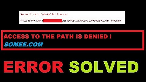 Access to the path is denied Error Solved somee.com | Tutorial4You