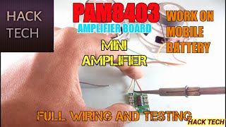 Pam8403 Ic Amplifier Mini Amplifier Stereo Amplifier Hack Tech