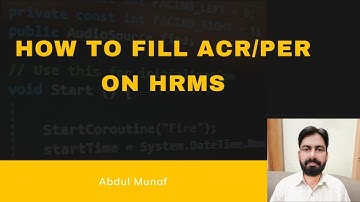 How to apply / fill online PER / ACR on HRMS