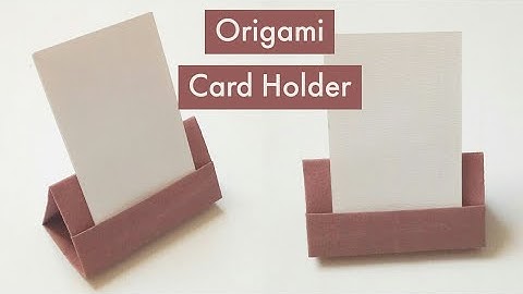 Easy Origami Card Holder | DIY Place Card Holder | Easy Card Stand #origami #cardholder