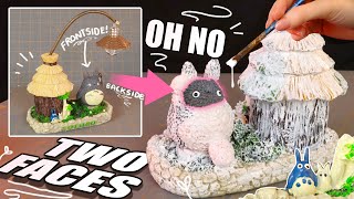 Repainting this cursed TOTORO statue I found in a trinket shop! 🌱✨