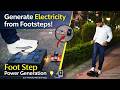 How to Make Foot Step with Solar Electricity Generator Project  #freeenergy