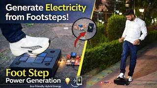 How to Make Foot Step with Solar Electricity Generator Project #freeenergy