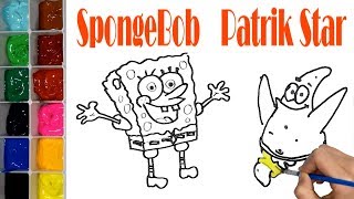 spongebob patrick draw star squarepants pages