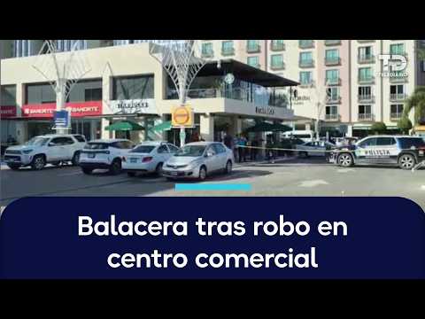 Registran balacera en Puebla tras un presunto robo en una plaza comercial