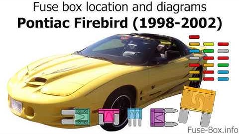 Fuse box location and diagrams: Pontiac Firebird (1998-2002)
